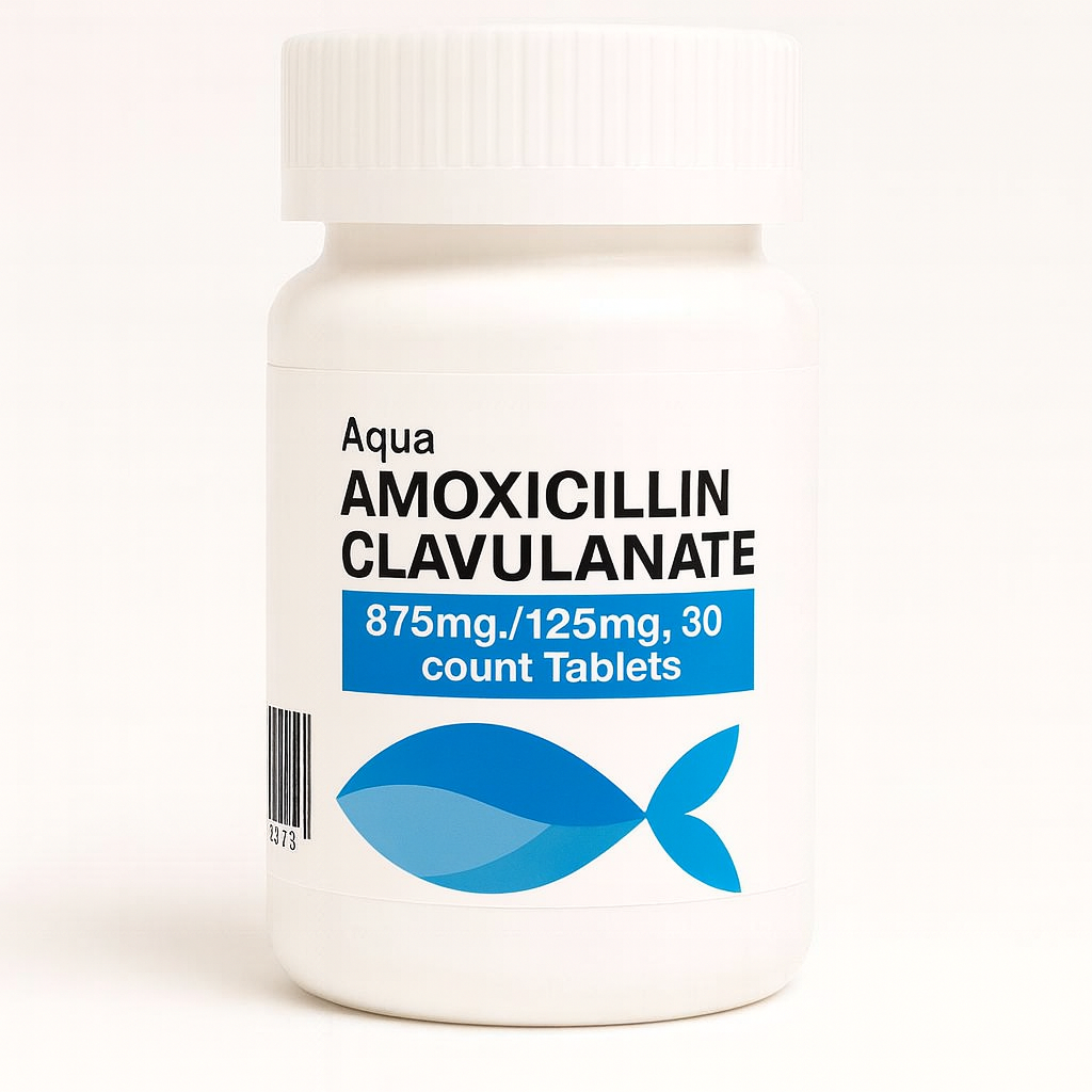 Fish Mox Clavulanate 875mg/125mg – Potent Beta-Lactamase Resistant Antibiotic – Thomas labs fish antibiotics