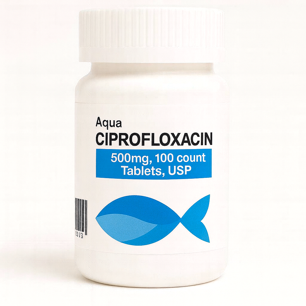 Aqua Ciprofloxacin 500mg 100 Tablets