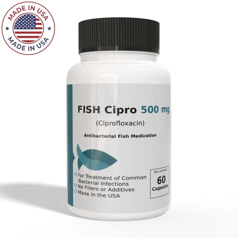 Thomas labs Fish Flox 500mg Ciprofloxacin 60 Capsules - Thomas labs fish antibiotics