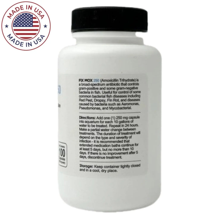 Thomas Labs Fish Antibiotics Amoxicillin 250mg 100 Capsules - Thomas labs fish antibiotics