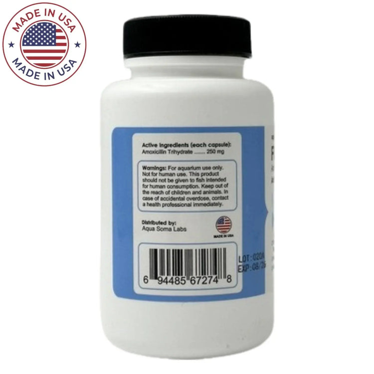 Thomas Labs Fish Antibiotics Amoxicillin 250mg 100 Capsules - Thomas labs fish antibiotics