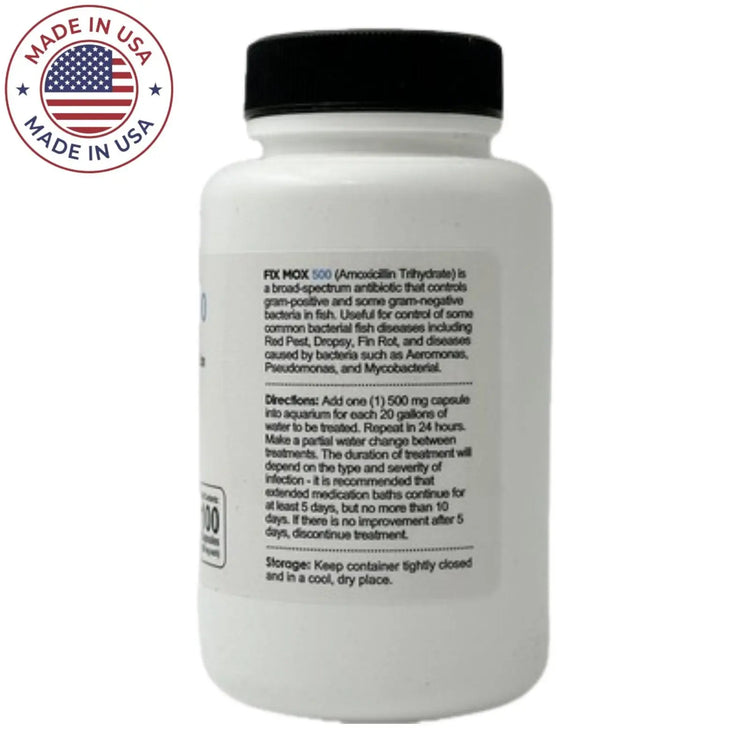 Fish Mox Forte (Amoxicillin) 500mg 100 ct - Thomas labs fish antibiotics